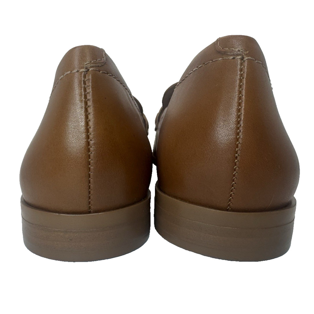 Naturalizer Womens Wide Loafers Brown Tan Slip-On Leather Comfort Sawyer 9 W - Picture 4 of 6